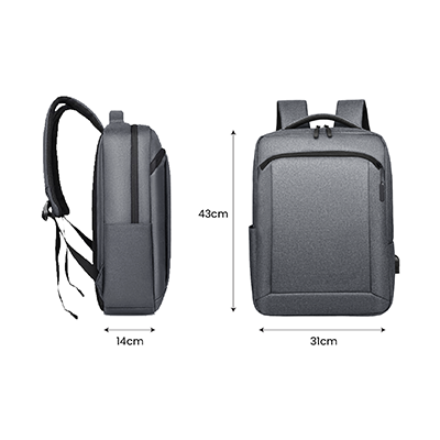 15.6" WOLLY Laptop Backpack with External USB Port 09